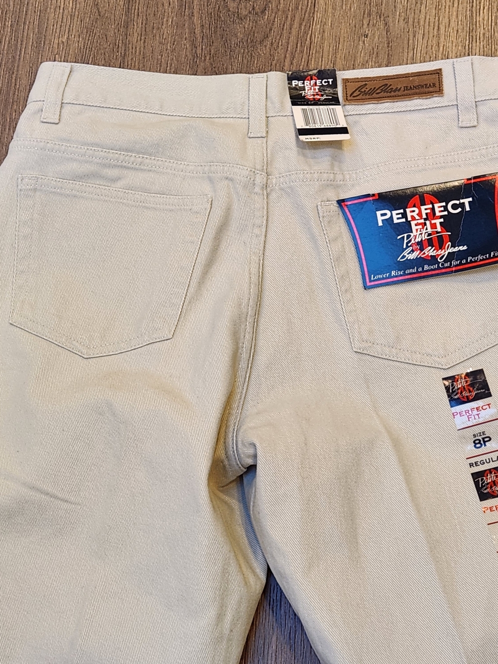 Vintage Deadstock Bill Blass Perfect Fit Petite Jeans High Rise Straight Leg 10P - Picture 7 of 12